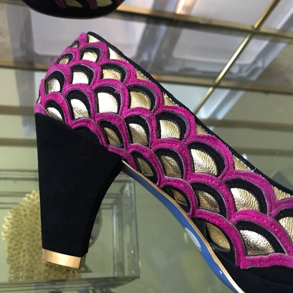 🔥NEW UNIQUE Irregular Choice scalloped heels 8.5 - Picture 8 of 8